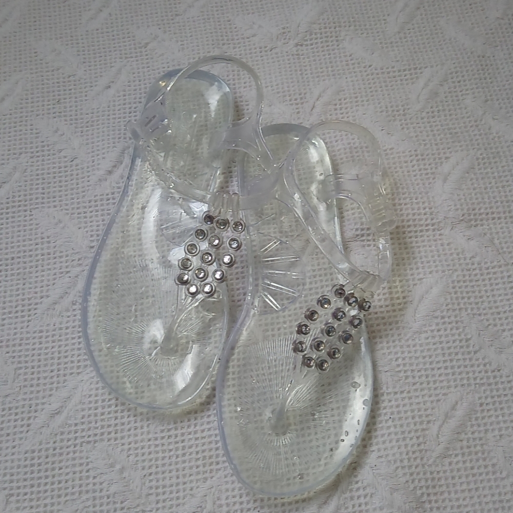 BCBG Crystal Jelly Sandals